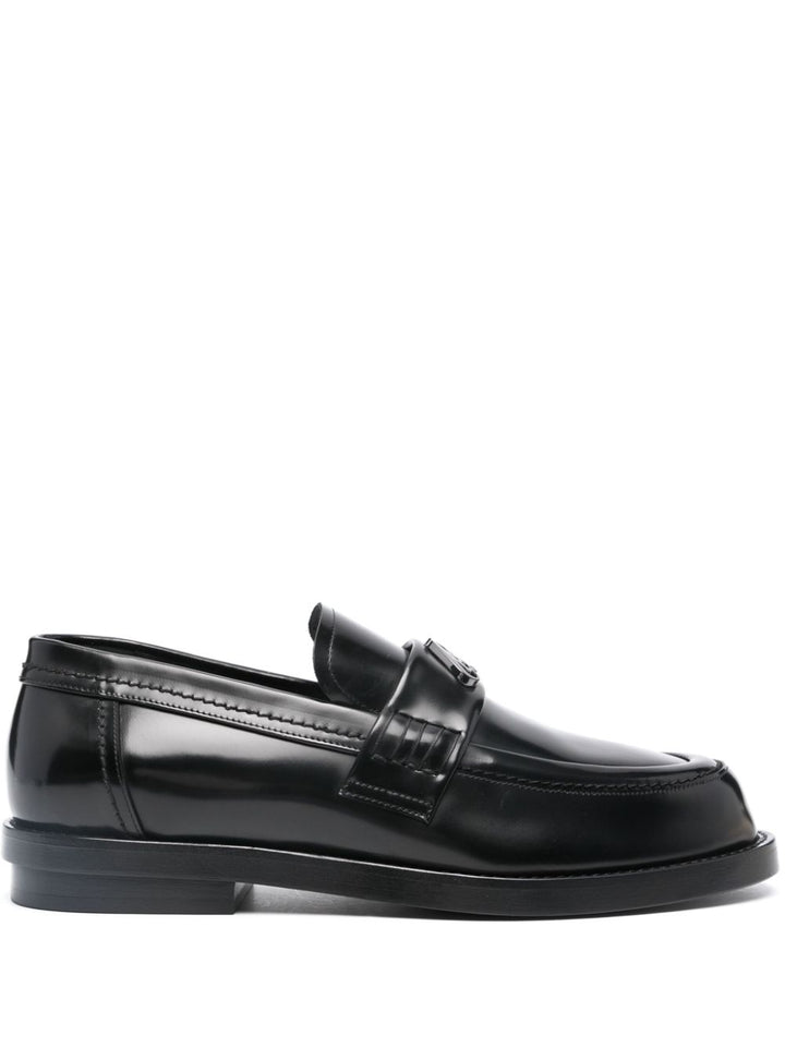 Alexander McQueen logo-plaque Leather Loafers