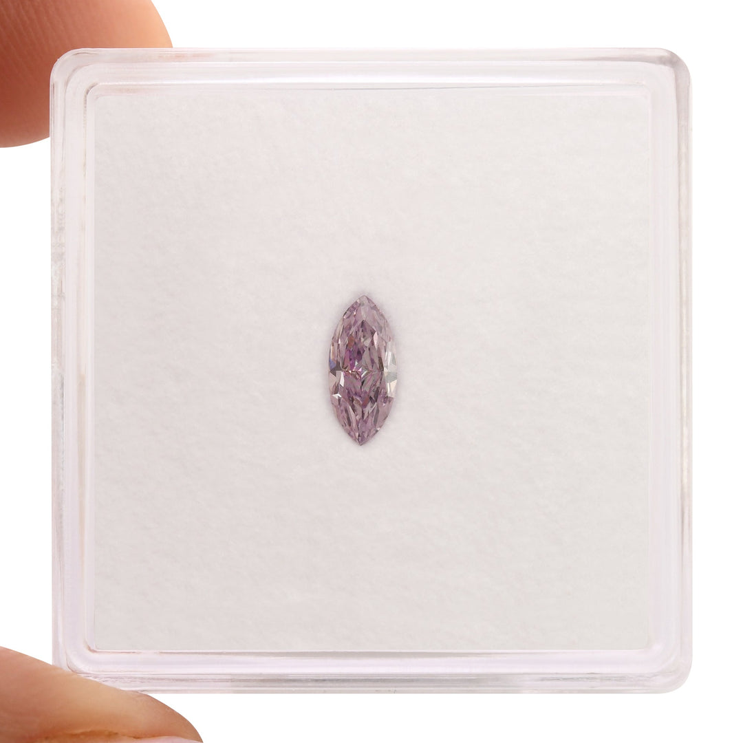 0.25 Carat Fancy Intense Pinkish Purple Marquise Diamond VS2 GIA