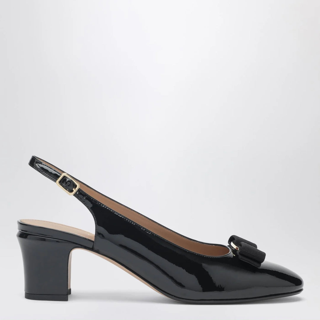Ferragamo - Black Vara bow slingback shoes