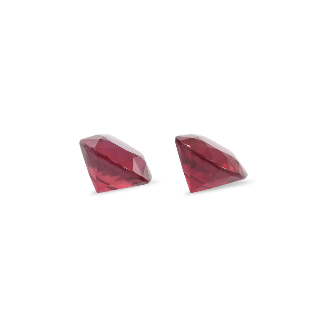 1.25 Carat Red MOZAMBIQUE Round Rubies Pair