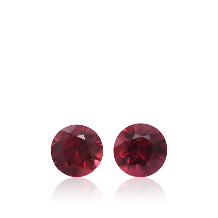 1.32 Carat Red MOZAMBIQUE Round Rubies Pair