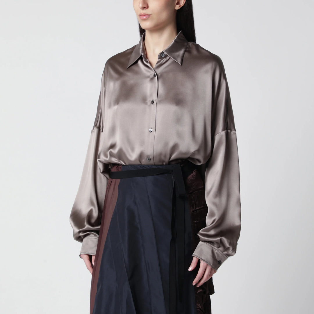 Dries Van Noten - Shirt Taupe Color in Silk
