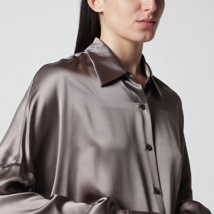 Dries Van Noten - Shirt Taupe Color in Silk
