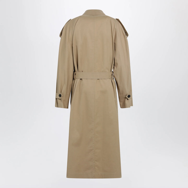 The Row - Dester double-breasted cotton-cashmere trench in sand
