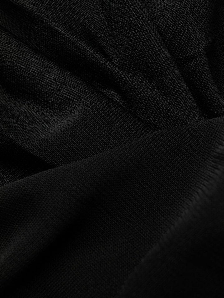 Dresses S Saint Laurent Black One-Sleeve Draped Long Dress Brand