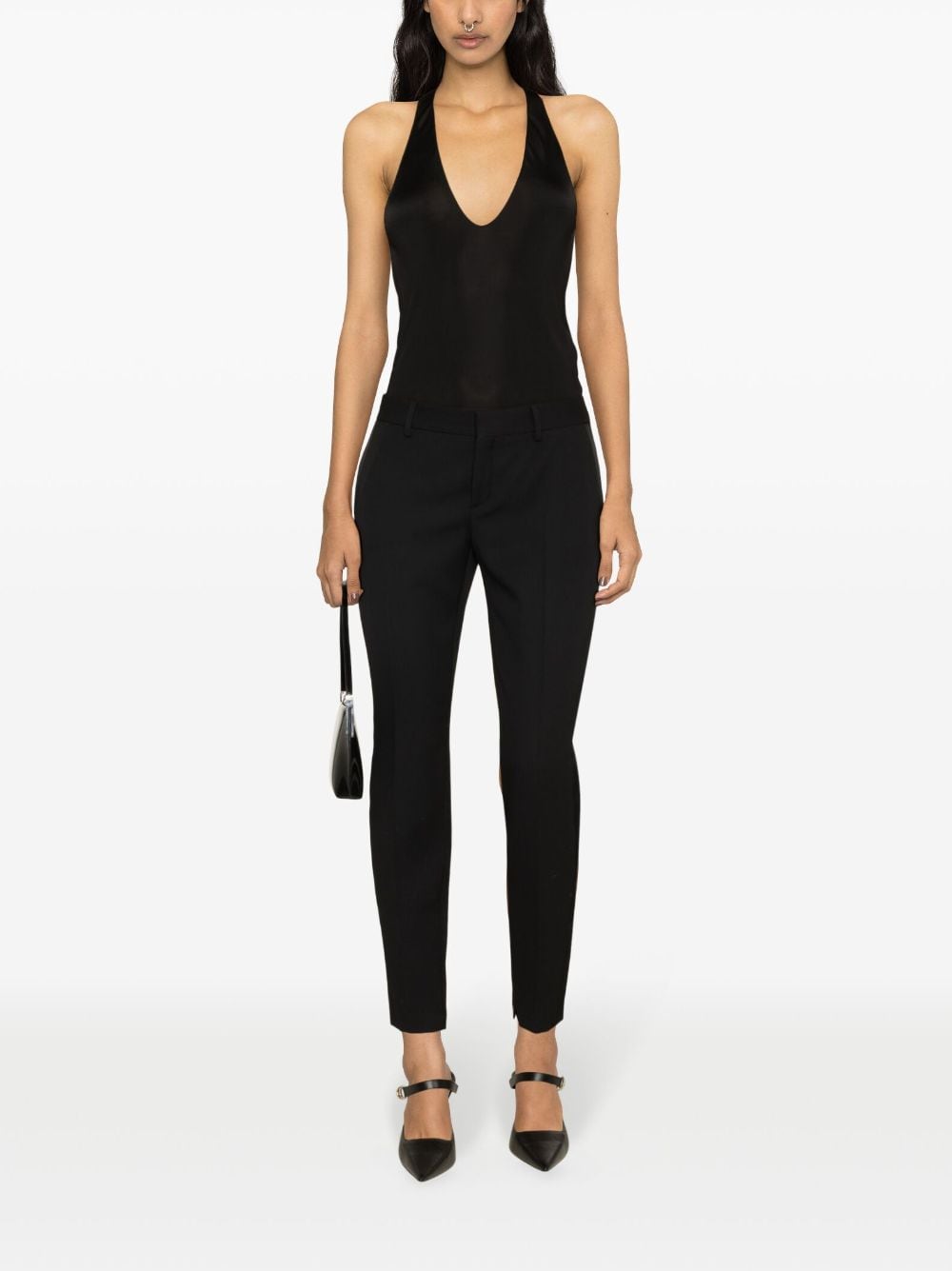 Saint Laurent Black Jersey Top