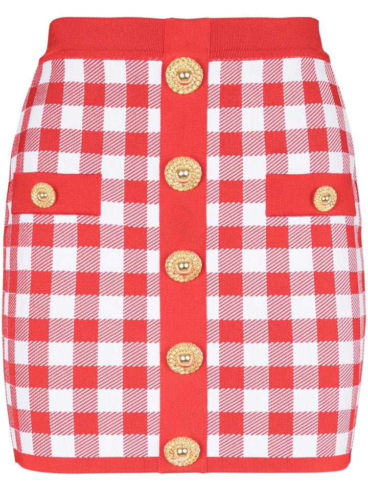 Skirts 38 Balmain Gingham Skirt Brand