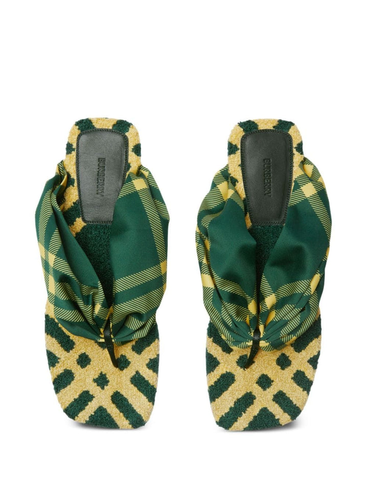 Sandals 38.5 Burberry Sandals Green Citron Brand