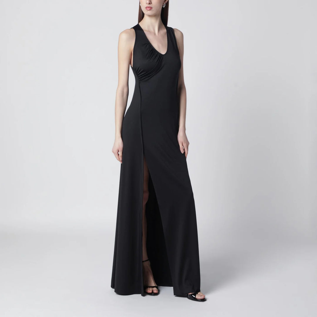 Victoria Beckham - Long black jersey dress with slit