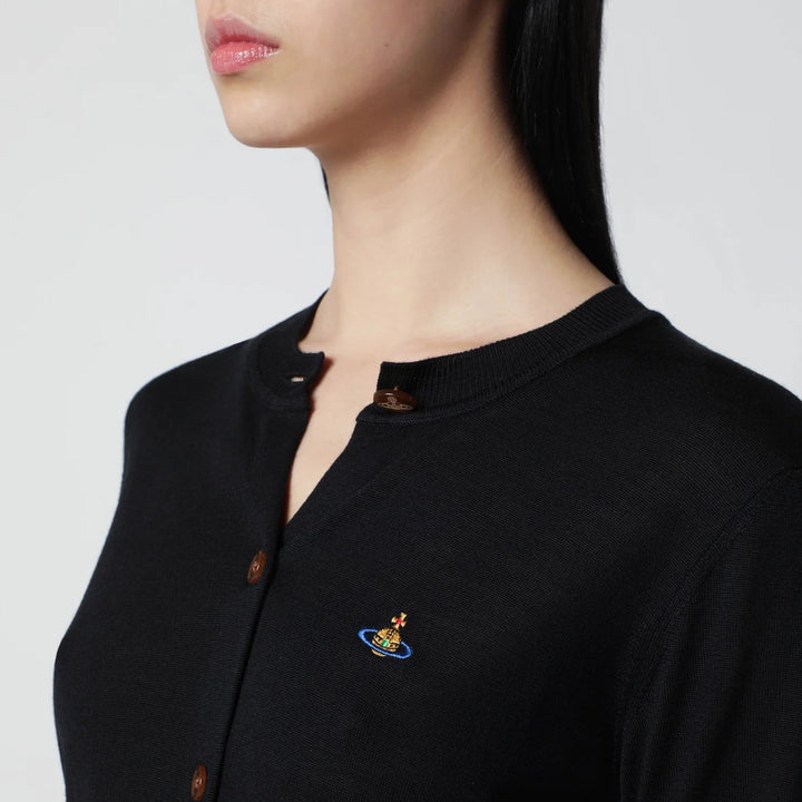 Vivienne Westwood - Black cropped wool and silk cardigan