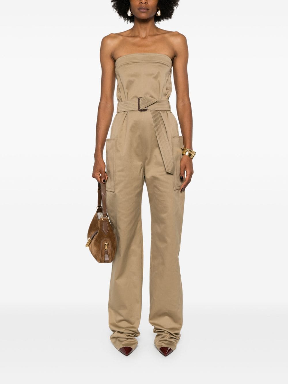 Jumpsuits Saint Laurent Dresses Beige Brand