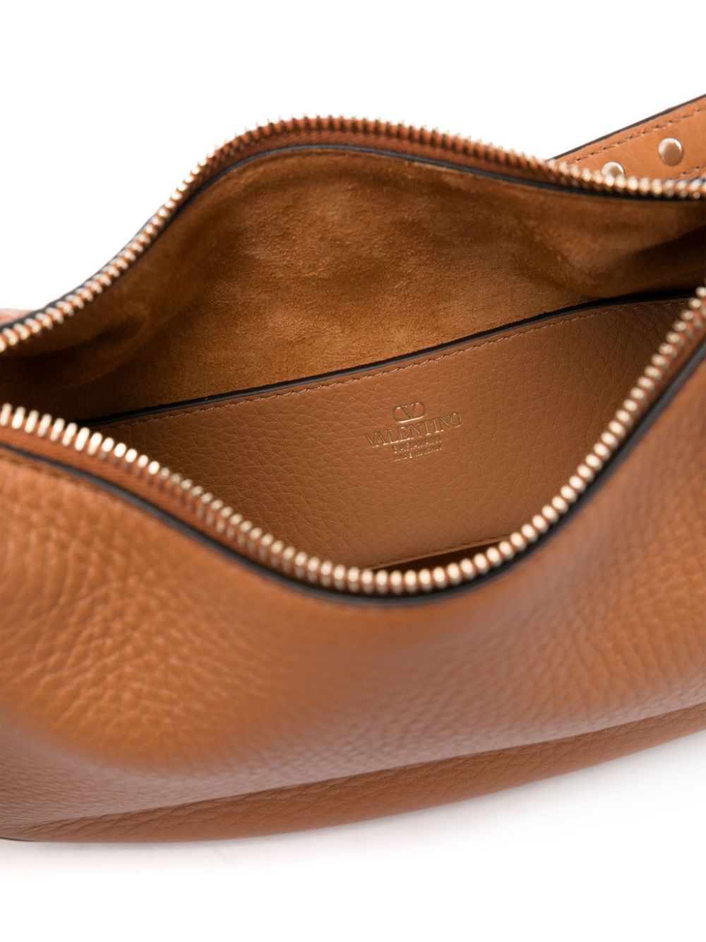 Valentino Garavani Rockstud Hobo In Pomegranate Calfskin