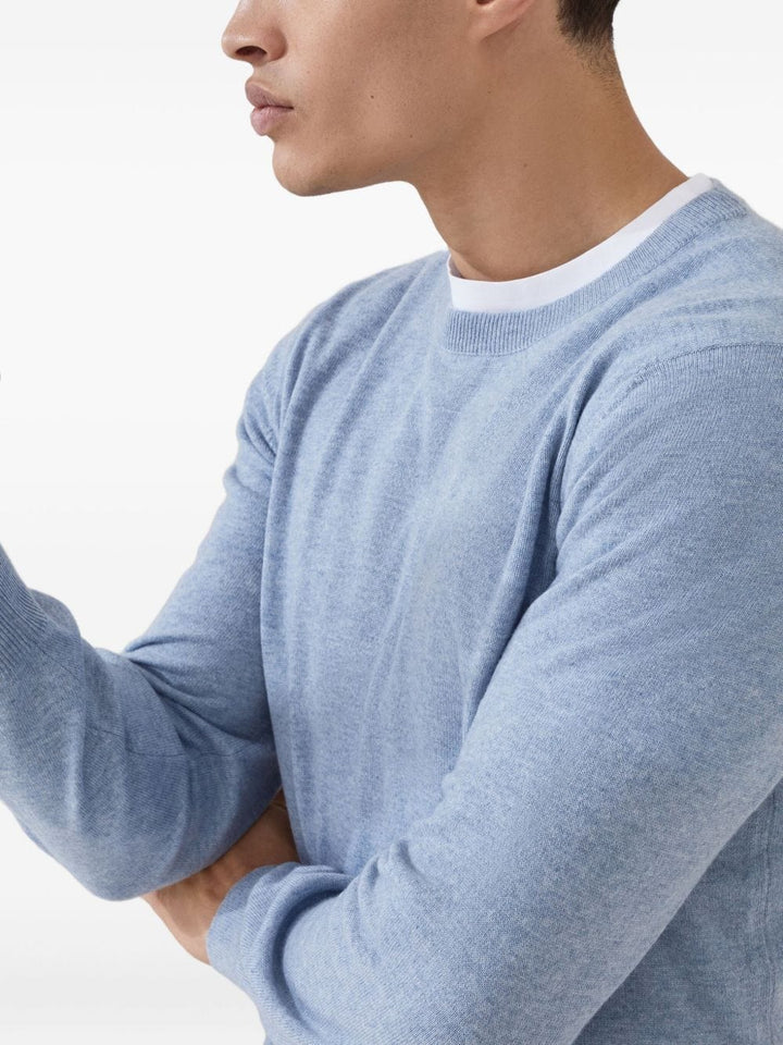 Topwear Brunello Cucinelli Sweaters Clear Blue Brand