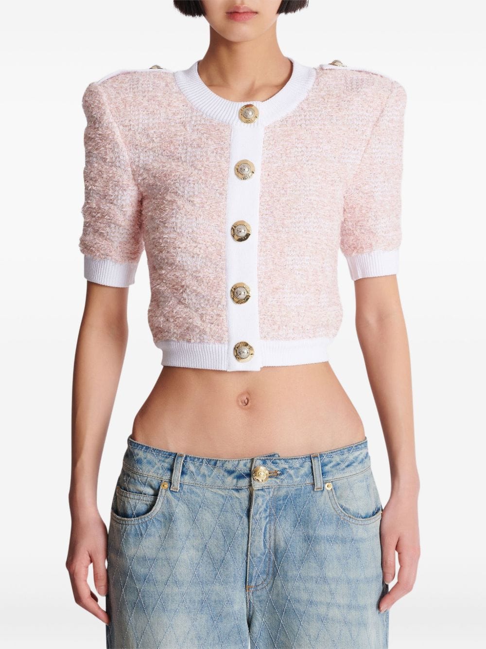 Topwear Balmain Sweaters Pink Brand