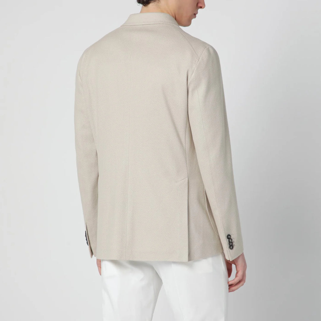 Tagliatore - Beige double-breasted cotton jacket