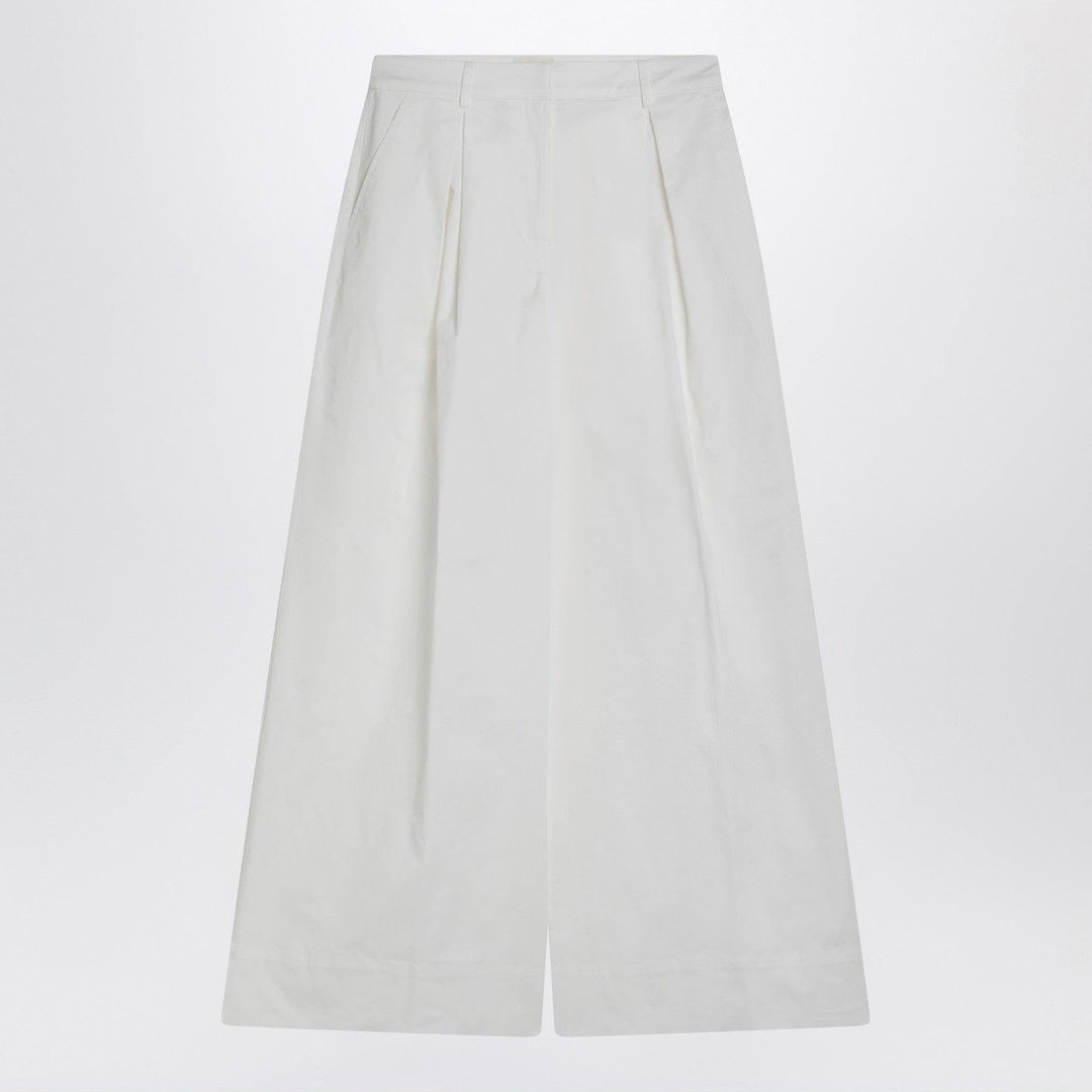 Pants 10 UK the garment - White cotton palazzo trousers Brand