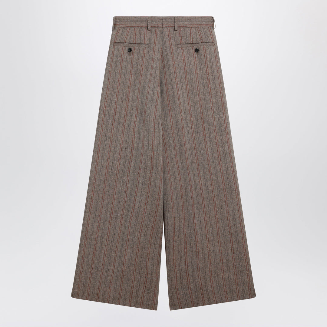 Dries Van Noten - Wide-leg pinstripe wool trousers