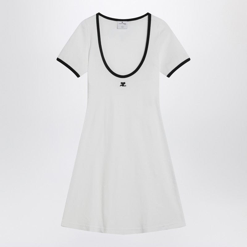 Dresses Courrèges - Black/white mini dress in cotton - XS Brand