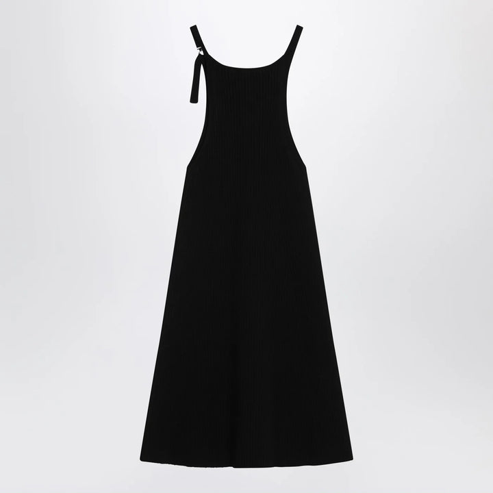 Courrèges - Black ribbed mini dress
