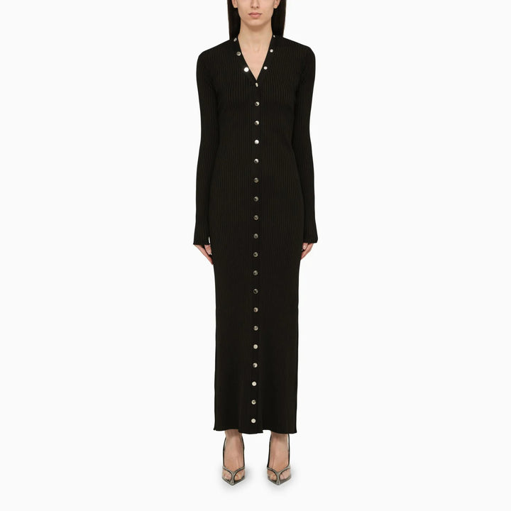The Attico - Black viscose long cardigan