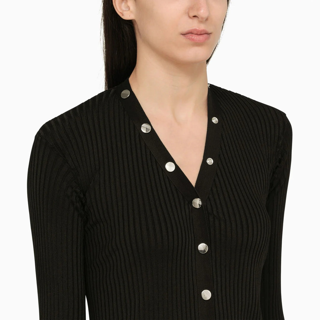 The Attico - Black viscose long cardigan
