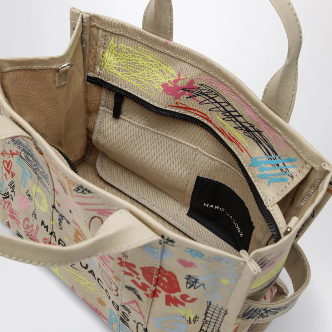 Marc Jacobs - The Tote Bag medium beige with punk lettering