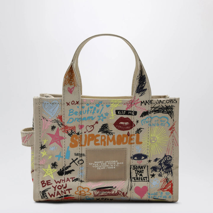 Marc Jacobs - The Tote Bag small beige with punk lettering
