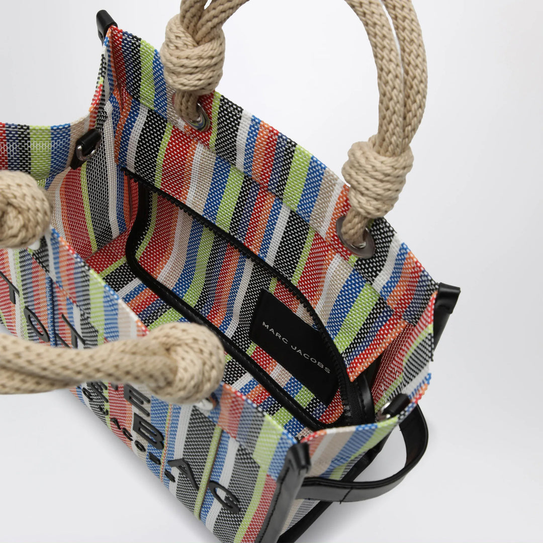 Marc Jacobs - Small rainbow-striped mesh tote bag