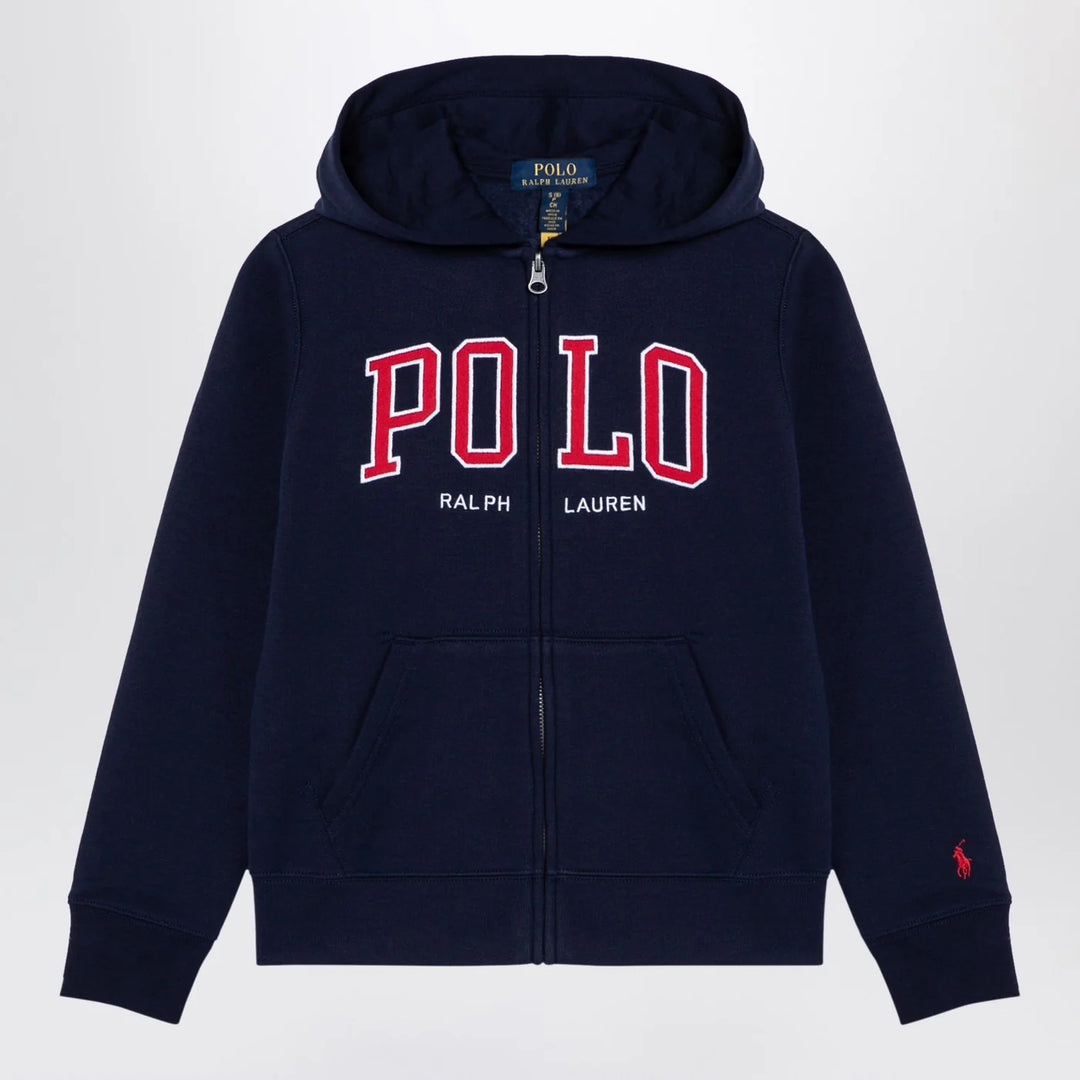Polo Ralph Lauren - Navy blue cotton blend sweatshirt with logo