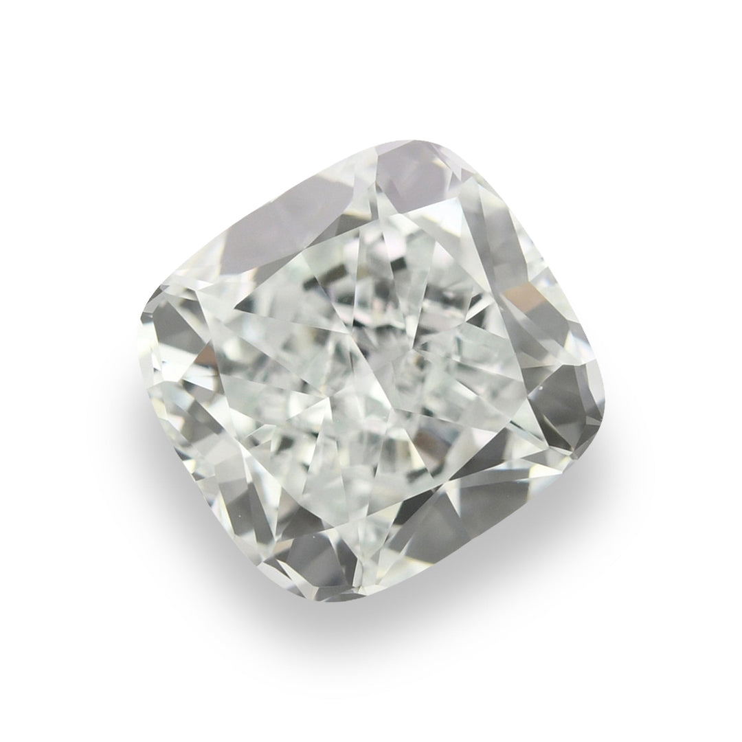 1.05 Carat Very Light Green Cushion Diamond VVS1 GIA