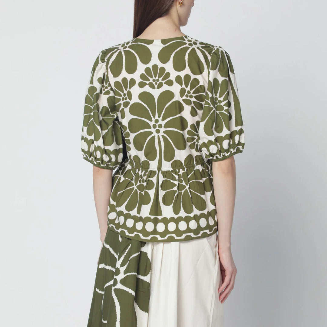 FARM Rio - Palermo blouse with green print