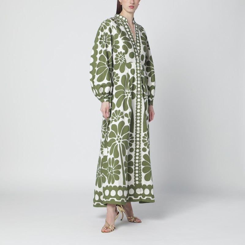 Dresses FARM Rio - Palermo dress with green print - L Brand