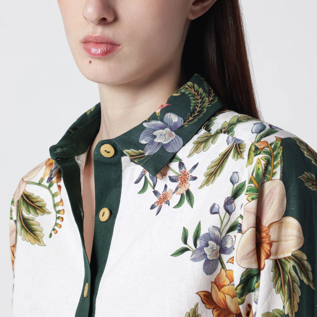 FARM Rio - Sand Nature shirt in linen blend