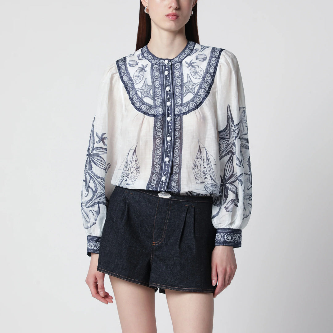 FARM Rio - Coast Scarf long-sleeve blouse