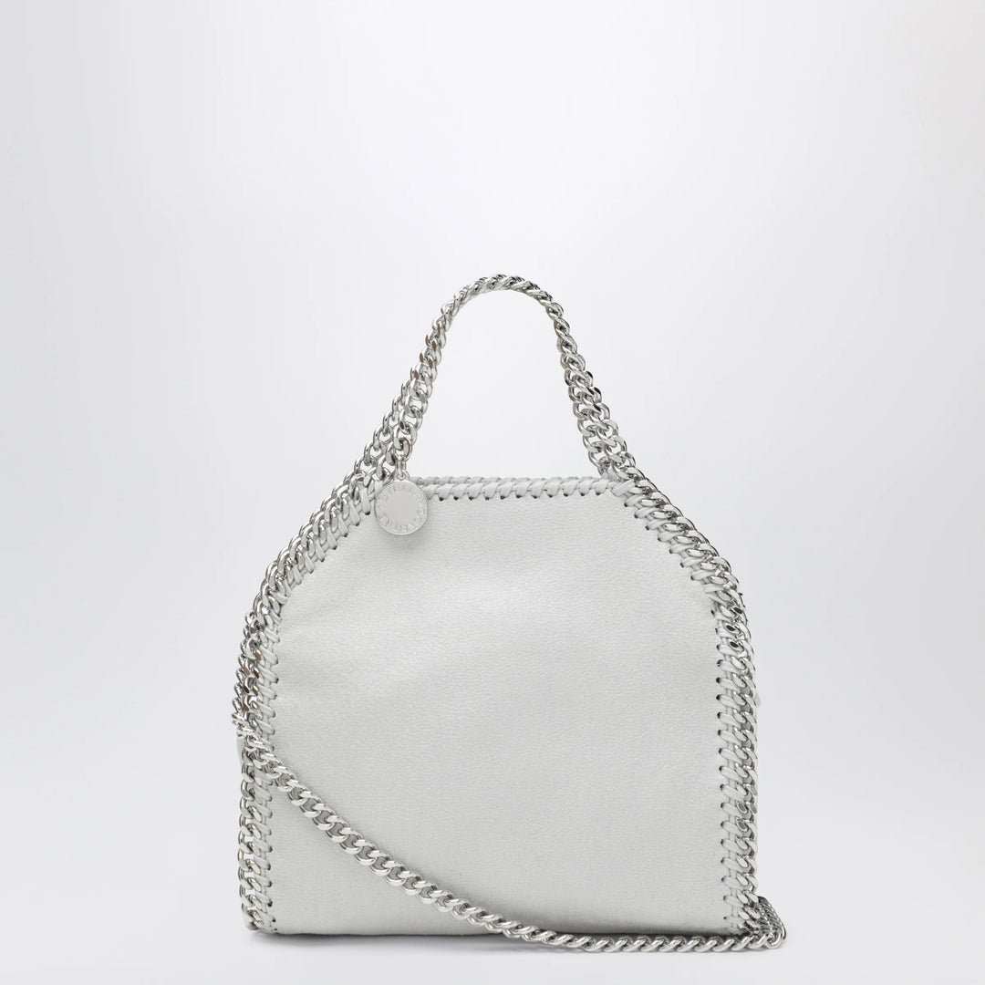 Stella McCartney - Pearl grey micro Falabella tote bag