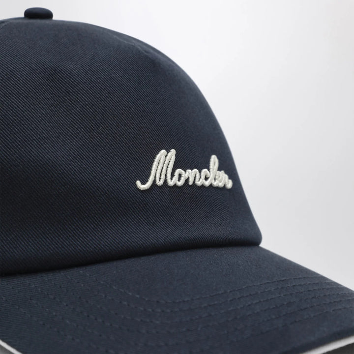 Moncler - Navy baseball cap with embroidered logo