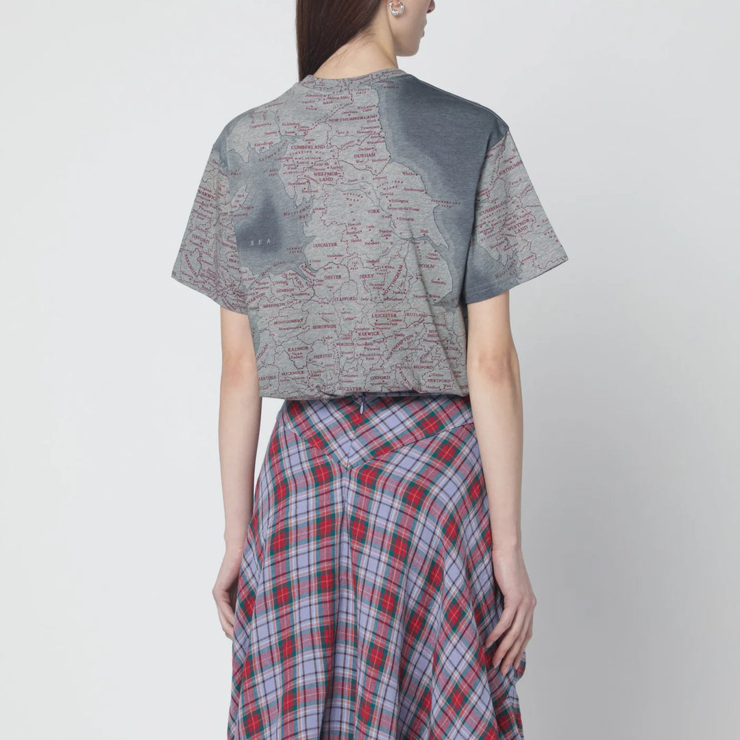 Vivienne Westwood - Grey mélange T-shirt with logo print
