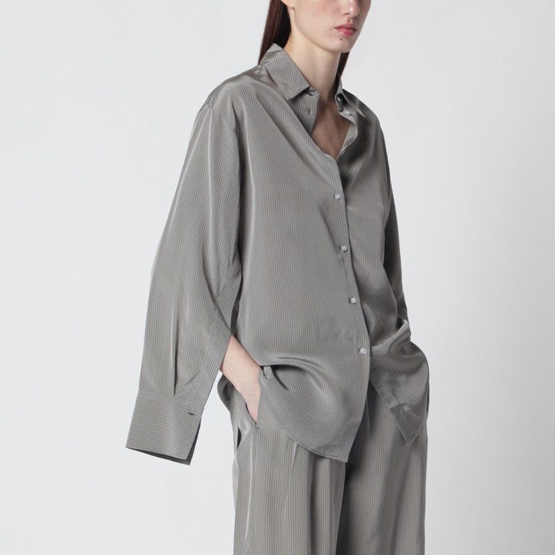 Shirts & Tops Róhe - Light grey striped oversized shirt - 34 FR Brand