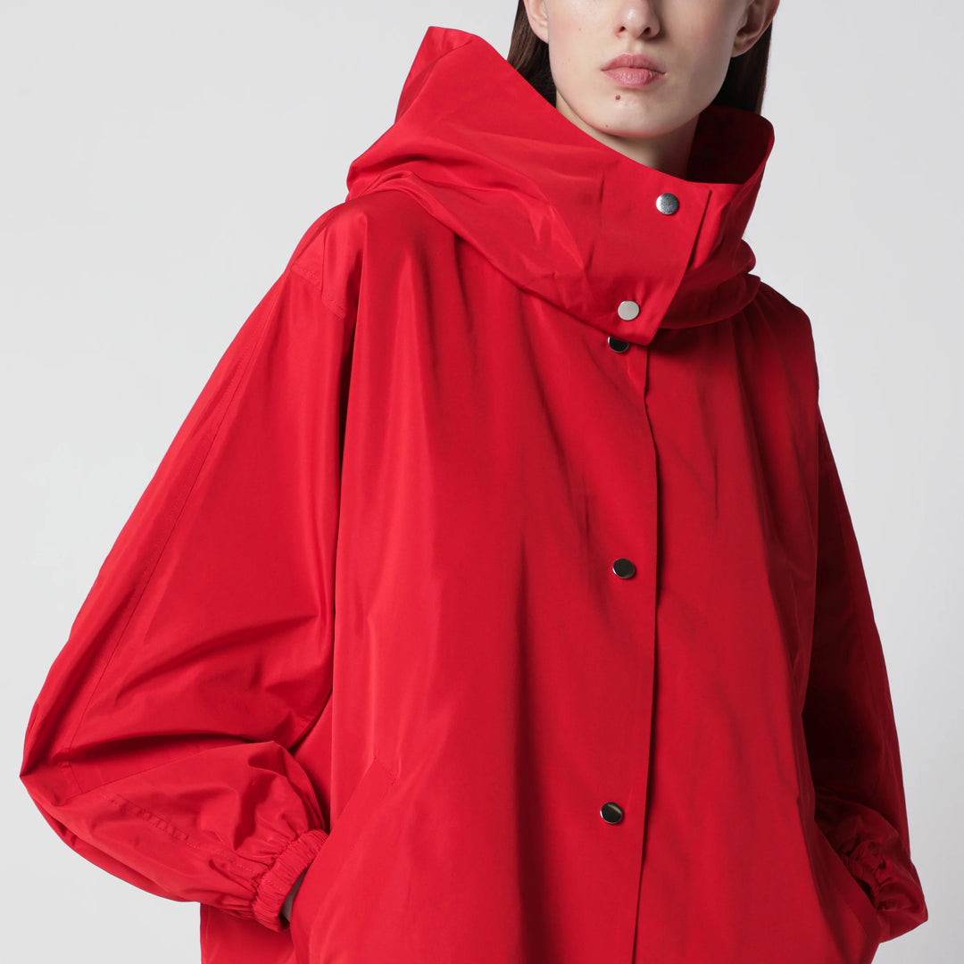 Róhe - Red oversize coat in silk-blend fabric