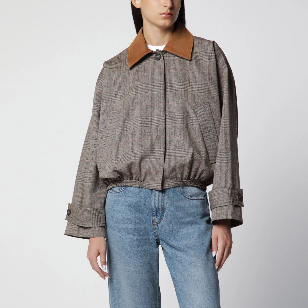 Róhe - Brown Prince of Wales wool jacket
