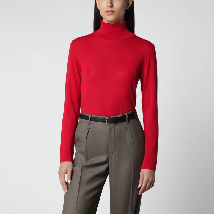 Róhe - Red Fine-Knit Wool and Cashmere Turtleneck