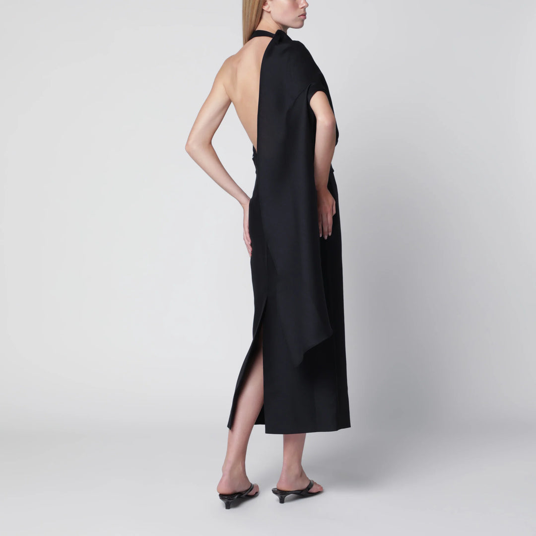 Róhe - Midnight Blue One-Shoulder Midi Dress