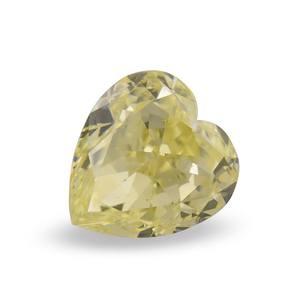 1.04 Carat Fancy Light Yellow HEART Diamond VVS2 GIA