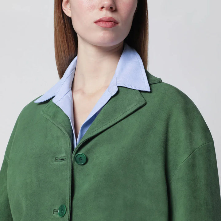 Salvatore Santoro - Green suede jacket Brand Coats &amp; Jackets