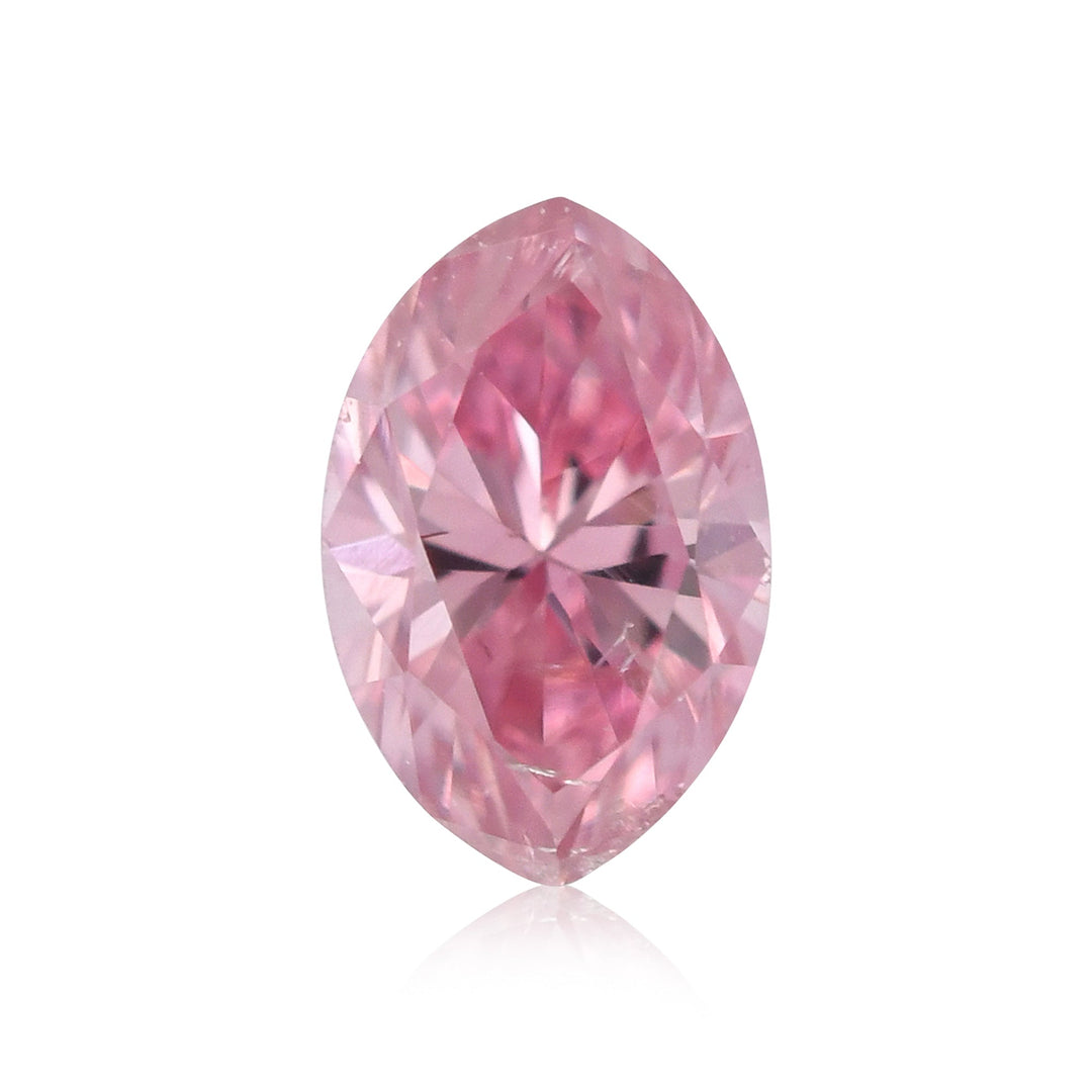 0.12 Carat Fancy Intense Purplish Pink Marquise Diamond (SI2) GIA
