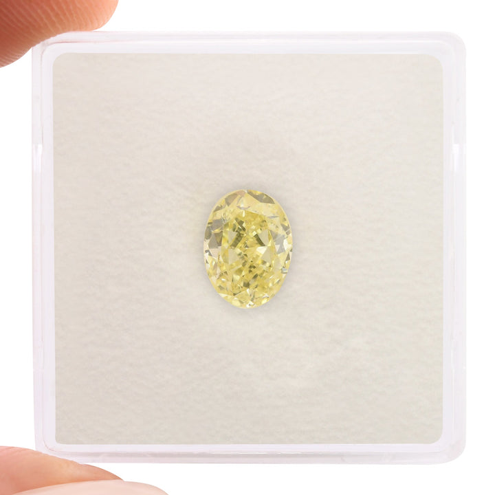 1.15 Carat Fancy Light Yellow Oval Diamond VS2 GIA