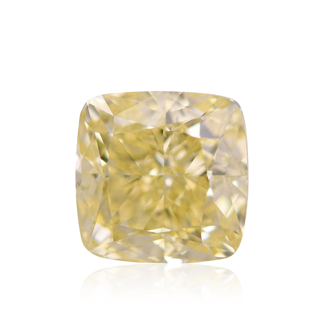 3.00 Carat Fancy Intense Yellow Cushion Diamond VVS1 GIA