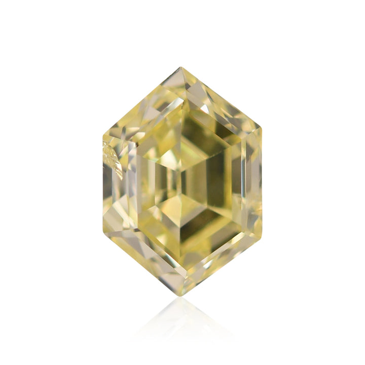 0.74 Carat Fancy Intense Yellow Hexagonal  Diamond (I1) GIA
