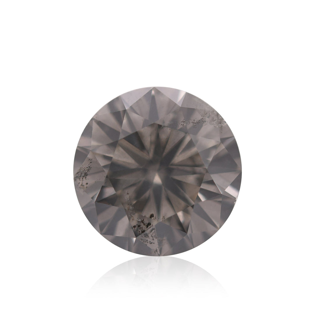 2.28 Carat Fancy Gray Round Brilliant Diamond I1 GIA