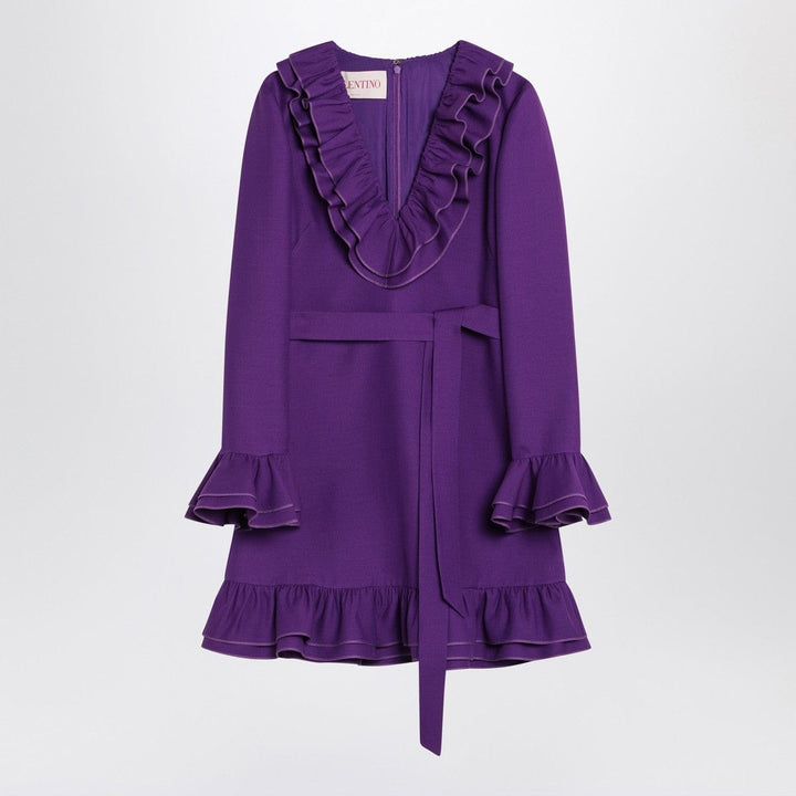 Dresses 44 Valentino Purple wool and silk mini dress Brand